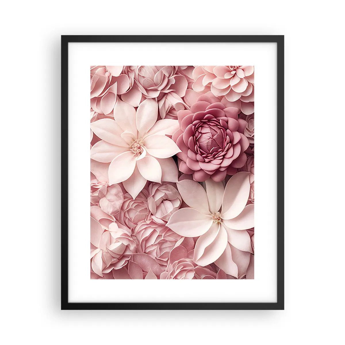 Poster in black frame - In Pink Petals - 40x50 cm
