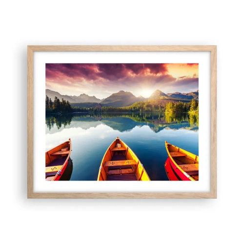 Poster in light oak frame - Nothing against Nature - 50x40 cm