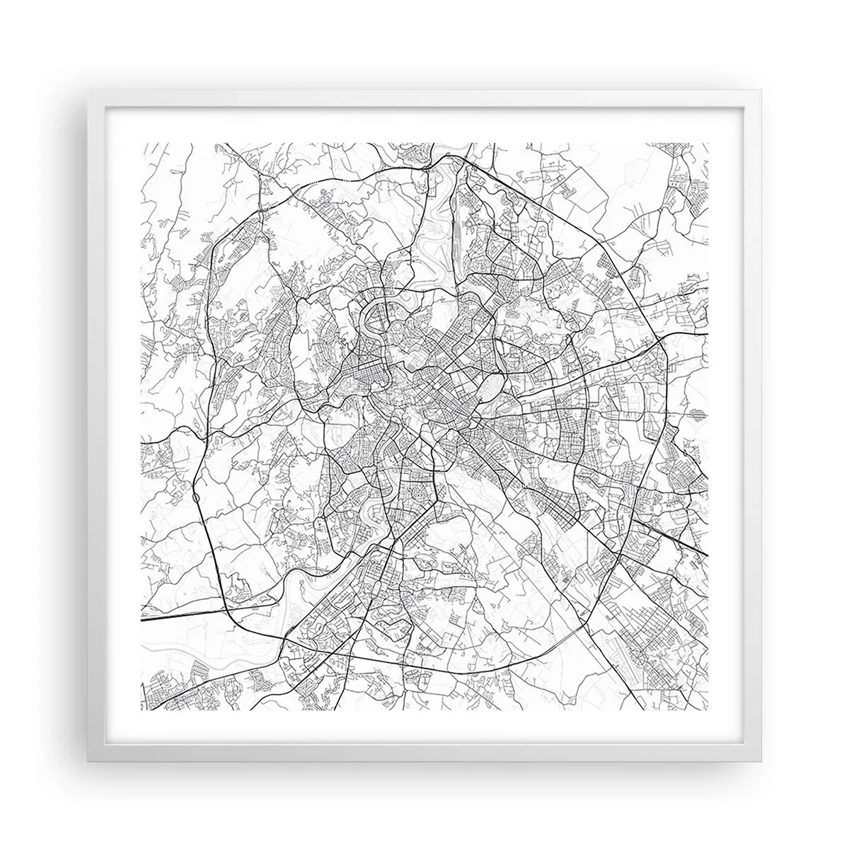 Poster in white frmae - Roman Circle - 60x60 cm