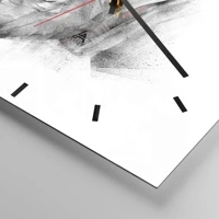 Clock face with lines