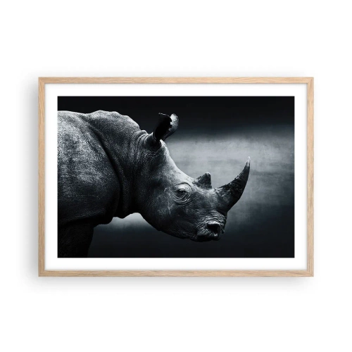 Poster in light oak frame - Right Profile - 70x50 cm