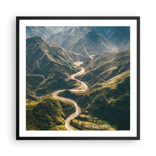 Poster in black frame - Straight from the Heart of the Mountains - 60x60 cm