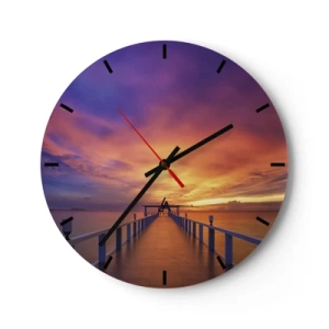 Wall clock - Clock on glass - Limitless - 40x40 cm