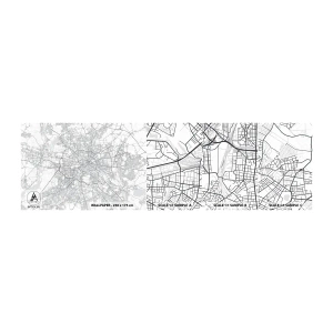 Photo Wallpaper Sample Standard Eco - Flower of Berlin - City, City map, Berlin - 100x30 cm