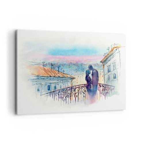 Canvas picture - Parisian Lovers - 100x70 cm