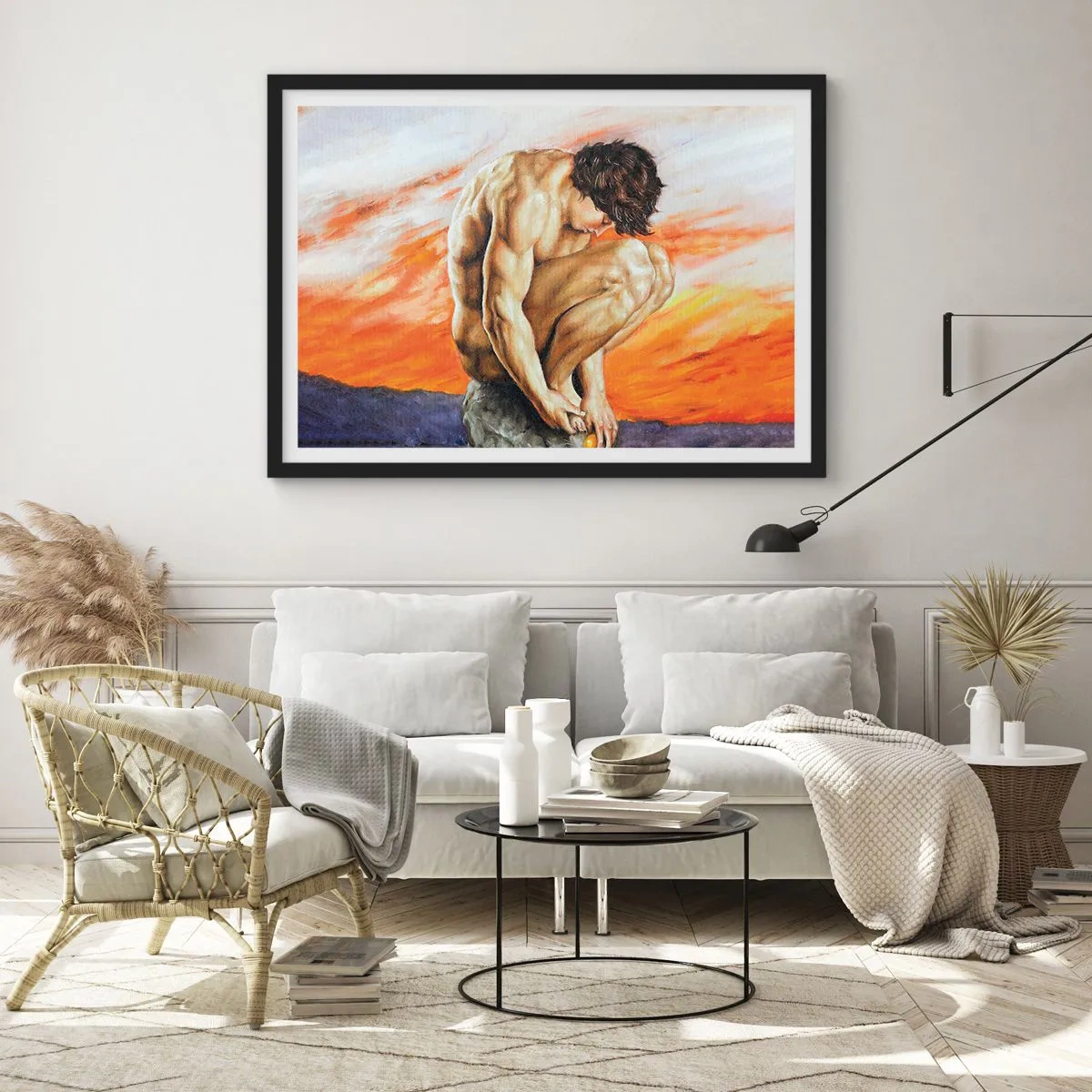 Poster in black frame - Submerged in Himself - 70x50 cm