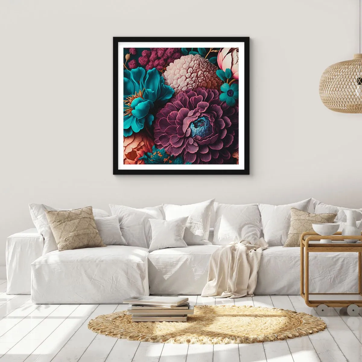 Poster in black frame - Rich Nature - 50x50 cm