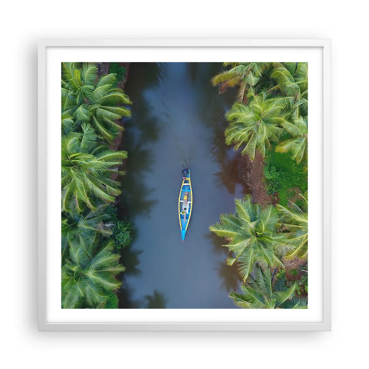 Poster in white frmae - On Tropical Trail - 60x60 cm