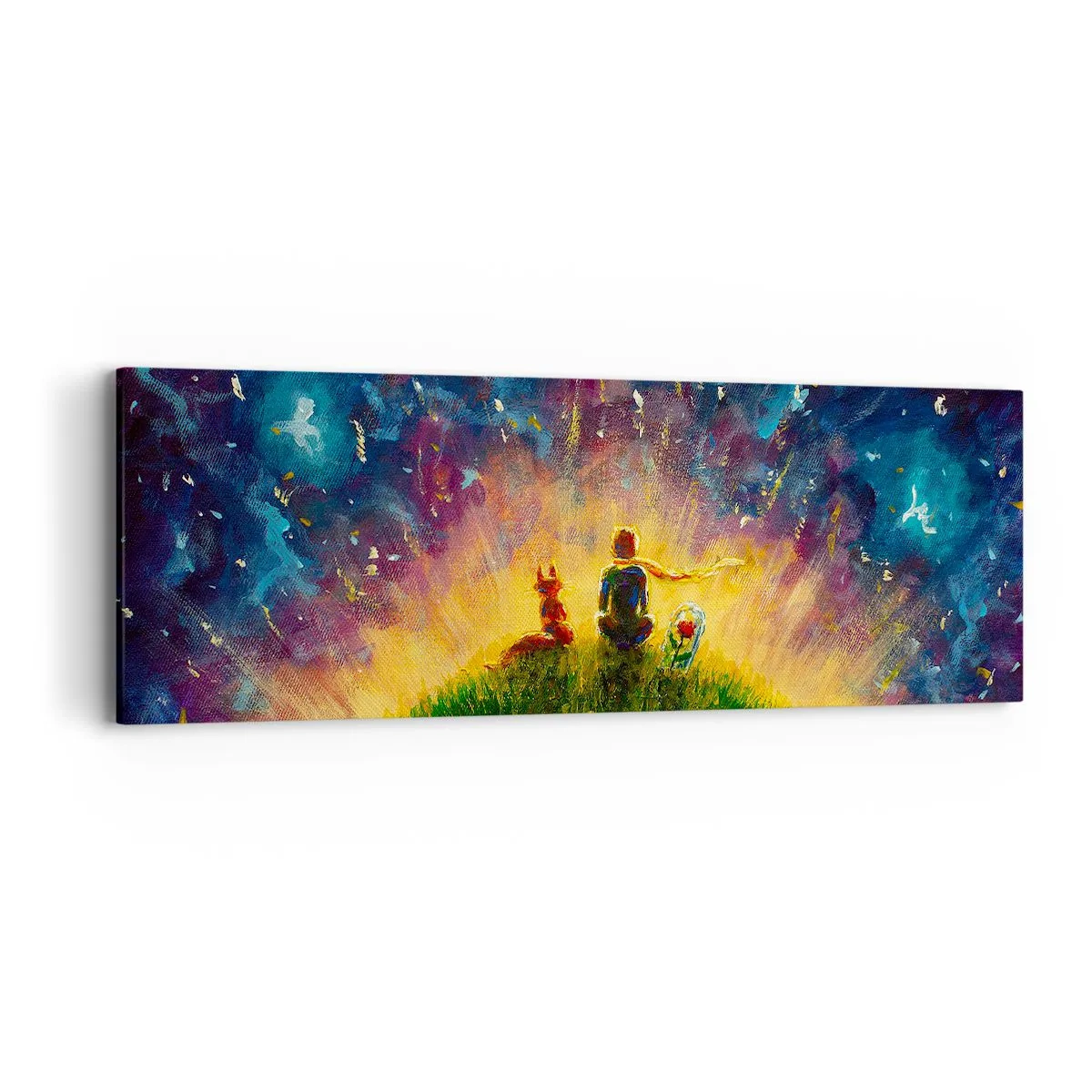 Canvas picture - Love and Friendship - Whole World - 90x30 cm