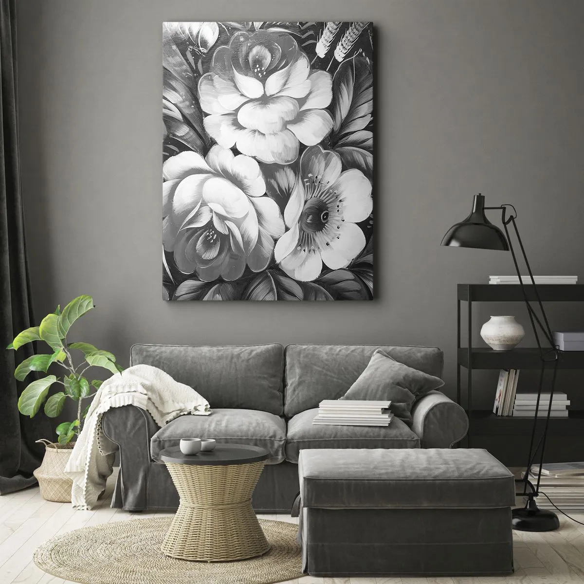 Canvas picture - Beautiful Even in Greyness - 55x100 cm