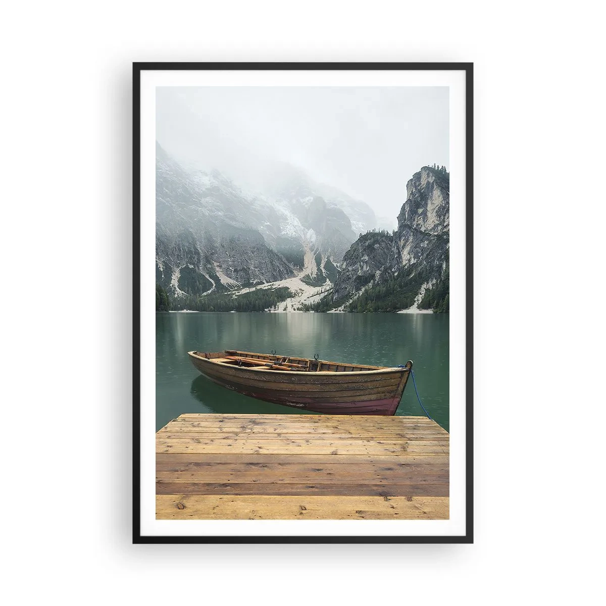 Poster in black frame - Boat Found Solitude - 70x100 cm