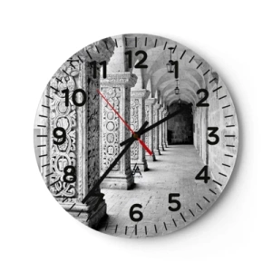 Wall clock - Clock on glass - Where is this Going...? - 40x40 cm