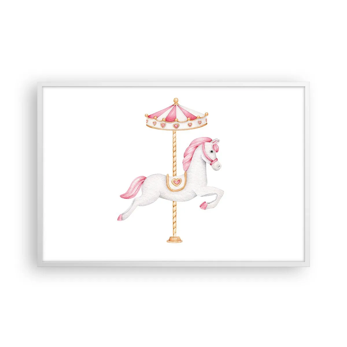 Poster in white frmae - Off the Hoofs - 91x61 cm