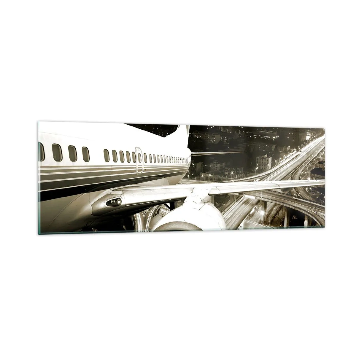 Glass picture - Flying into the Night - 90x30 cm