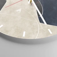 Clock face with lines