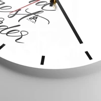 Clock face with lines