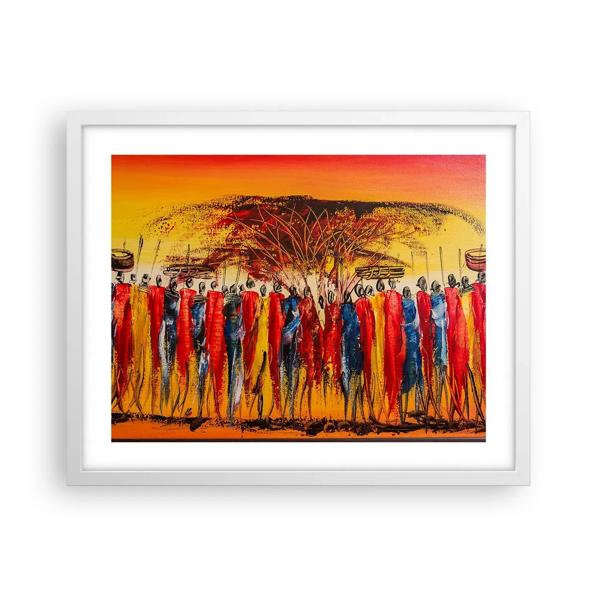Poster in white frmae - Marching in the Rhythm of Tam-tam - 50x40 cm
