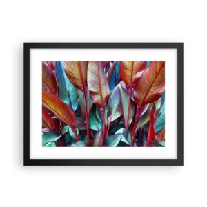 Poster in black frame - Colourful Thicket - 40x30 cm