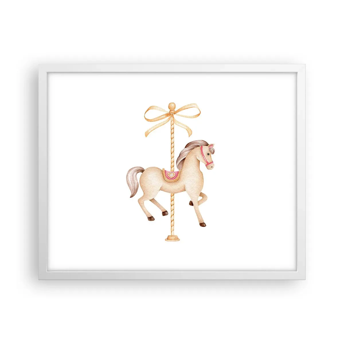 Poster in white frmae - Graceful Trot - 50x40 cm