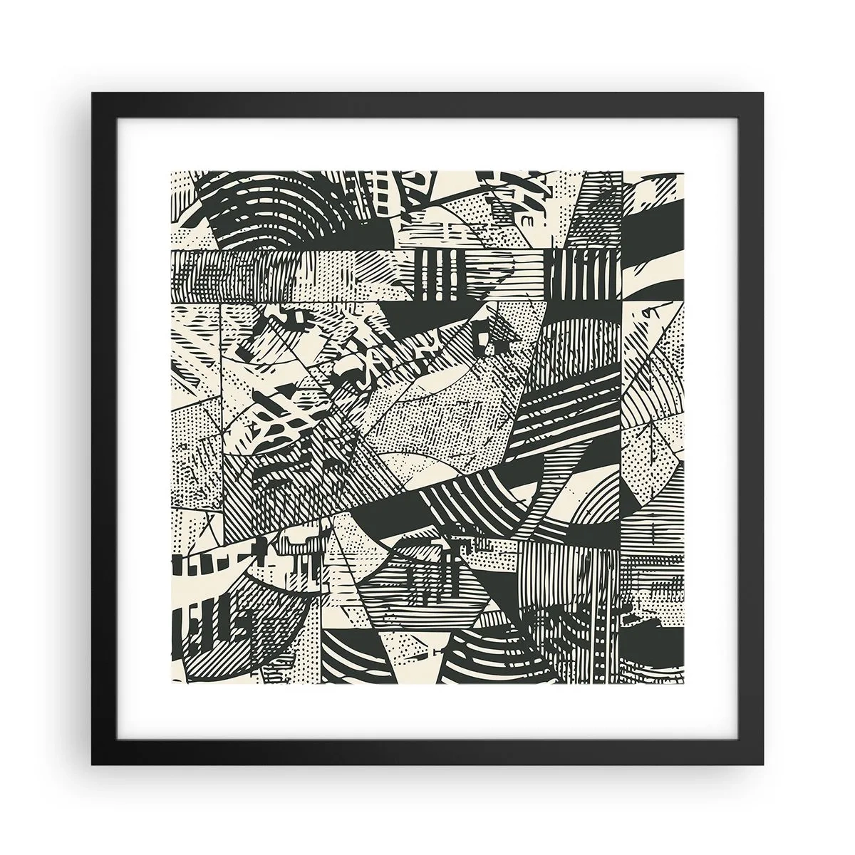 Poster in black frame - Dynamics of Contemporaneity - 40x40 cm