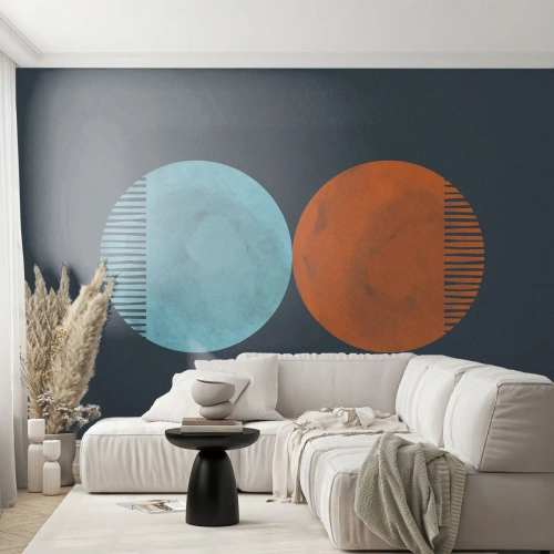 Photo Wallpaper Premium Canvas - Only Geometry? - Abstraction, Piece, Districts - 100x70 cm