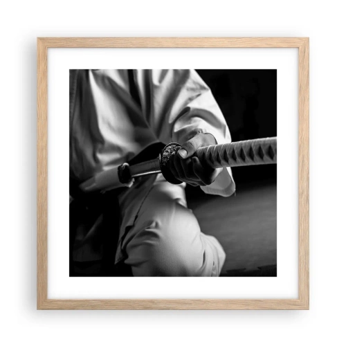 Poster in light oak frame - Warrior's Soul - 40x40 cm