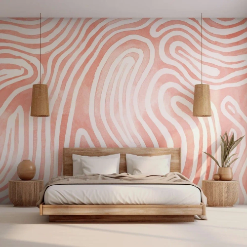 Photo Wallpaper Premium Sand - In a Coral Maze - Minimalism, Modern Art, Abstraction - 200x140 cm