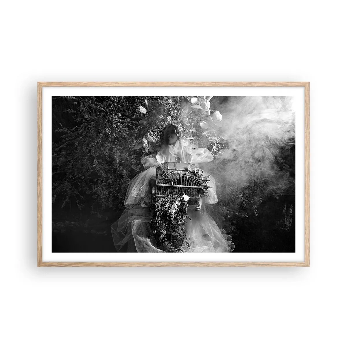 Poster in light oak frame - Mother Nature - 91x61 cm