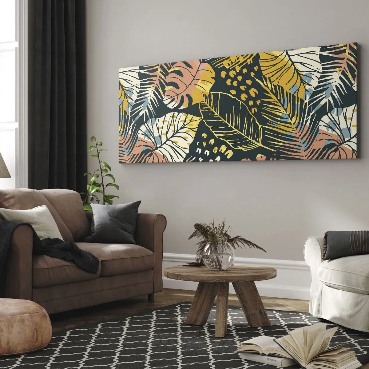 Canvas picture - Leafy Fantasy - 120x50 cm