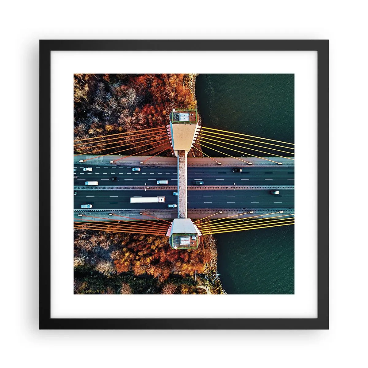 Poster in black frame - Behind Seas and Oceans - 40x40 cm