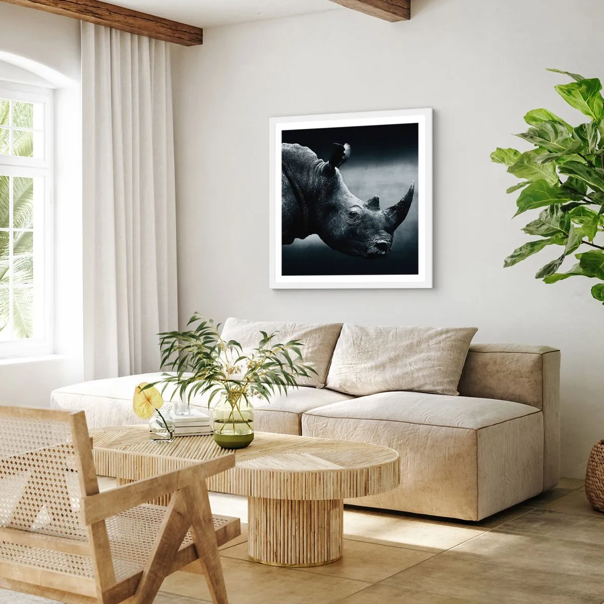 Poster in white frmae - Right Profile - 30x30 cm