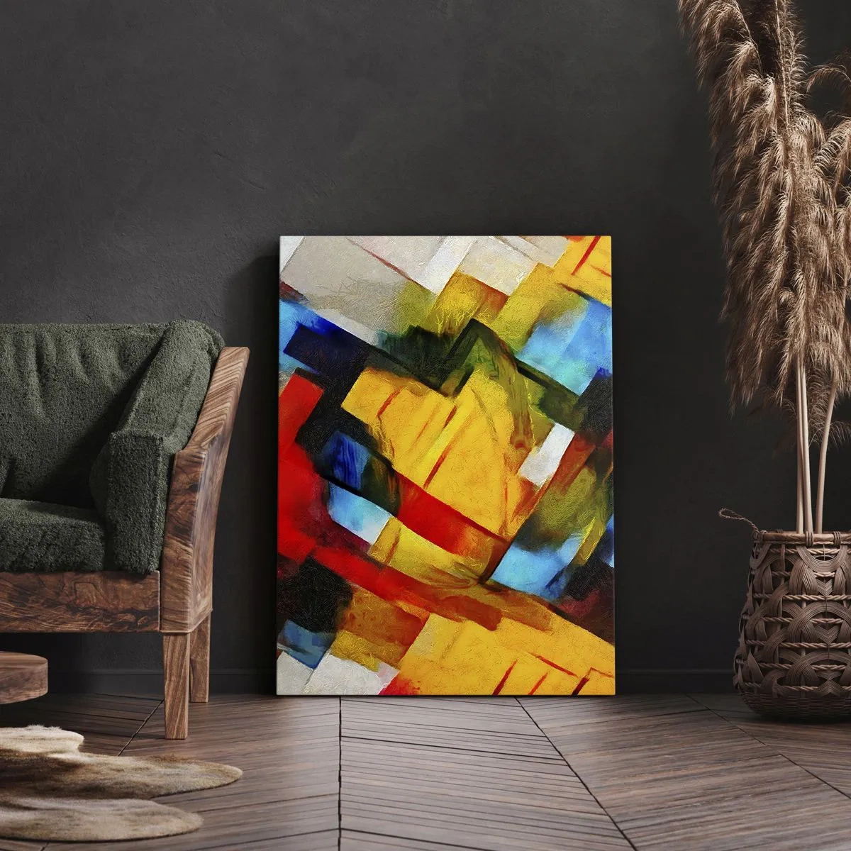 Canvas picture - Colourful Quilt - 45x80 cm