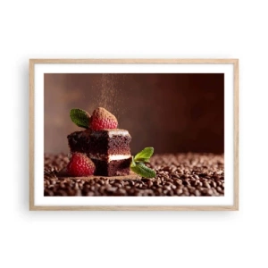 Poster in light oak frame - Life Is Sweet - 70x50 cm