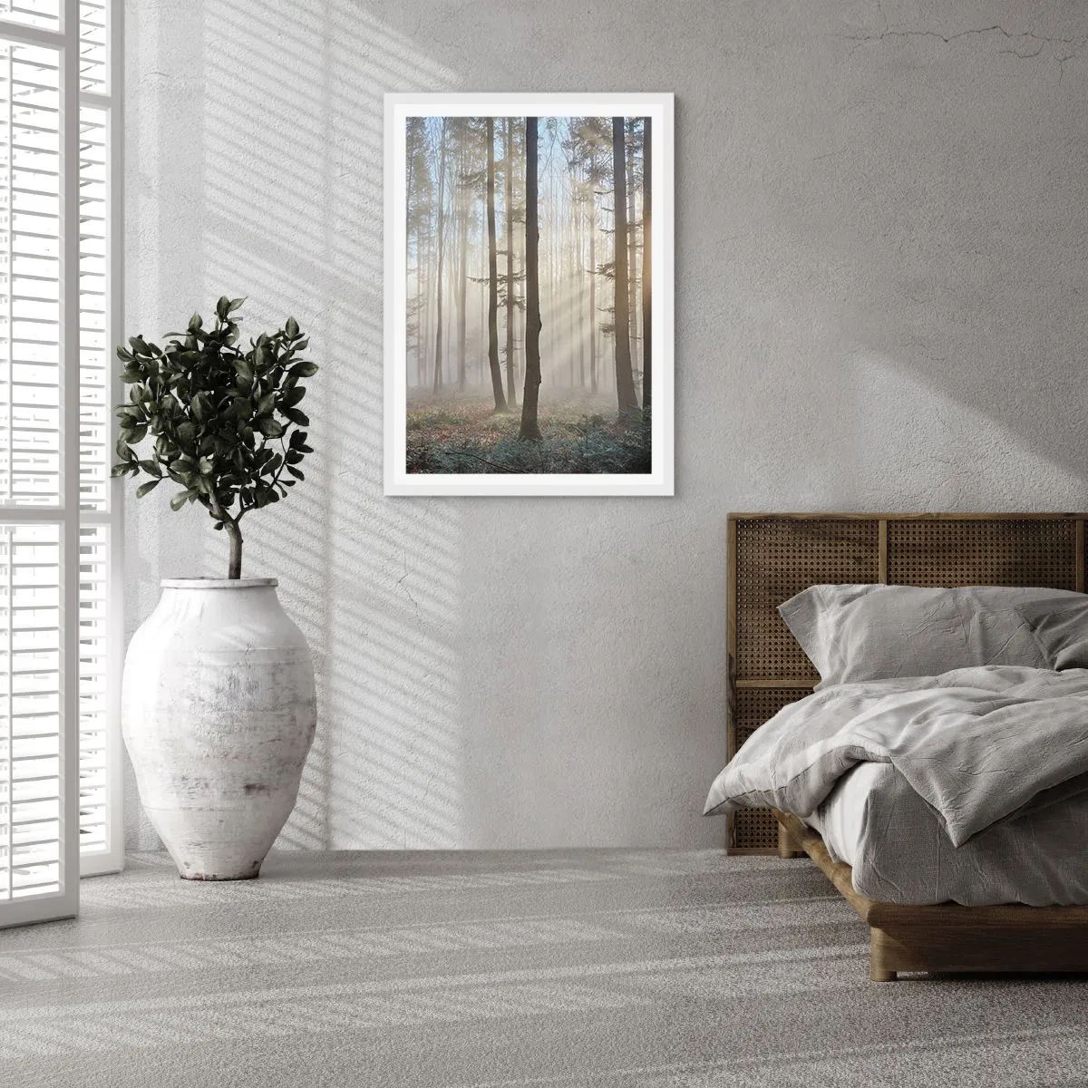 Poster in white frmae - Fog Has Woken up Too - 70x100 cm