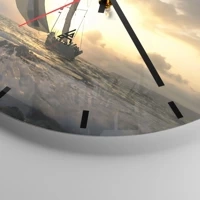 Clock face with lines