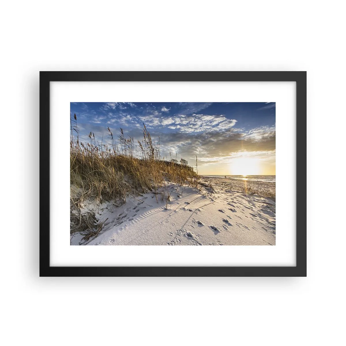 Poster in black frame - Invitation to a Walk - 40x30 cm