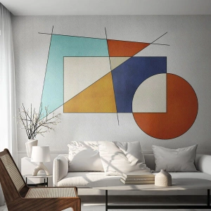 Self-Adhesive Photo Wallpaper Deluxe Sticker - Abstract: Modernist Fun - Geometric, Modern, Minimalism - 300x210 cm