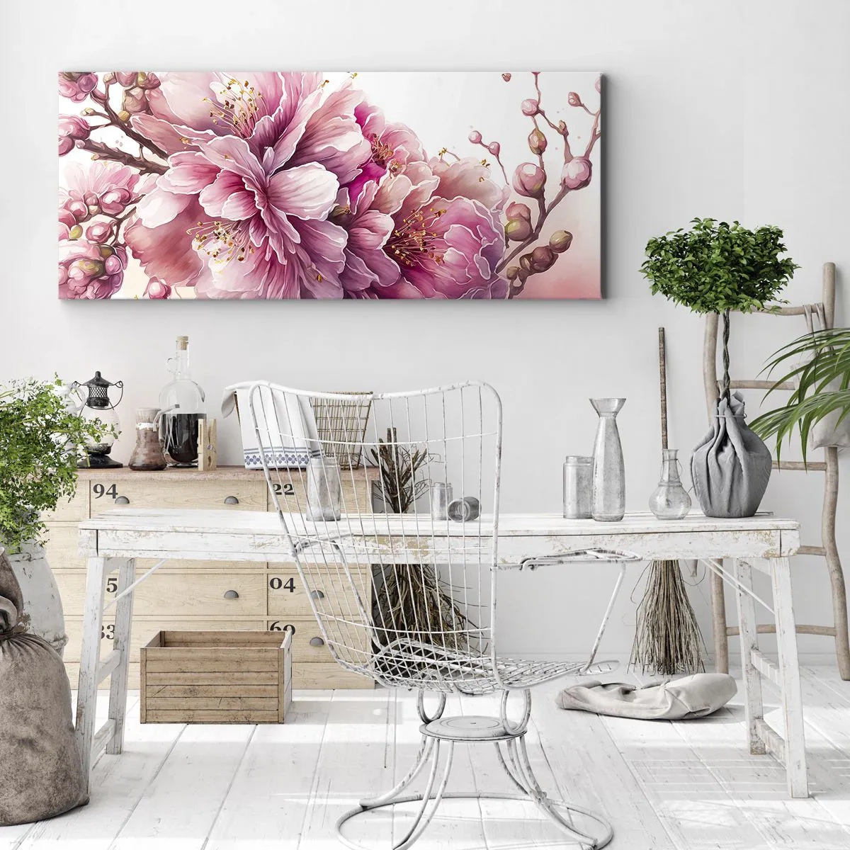 Canvas picture - Land of Cherry Blossoms - 90x30 cm