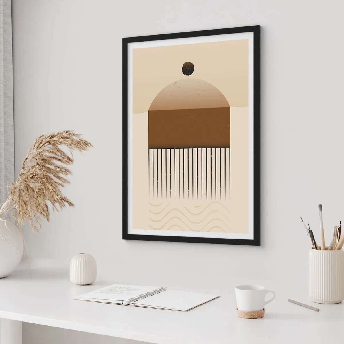 Poster in black frame - Different States - 30x40 cm