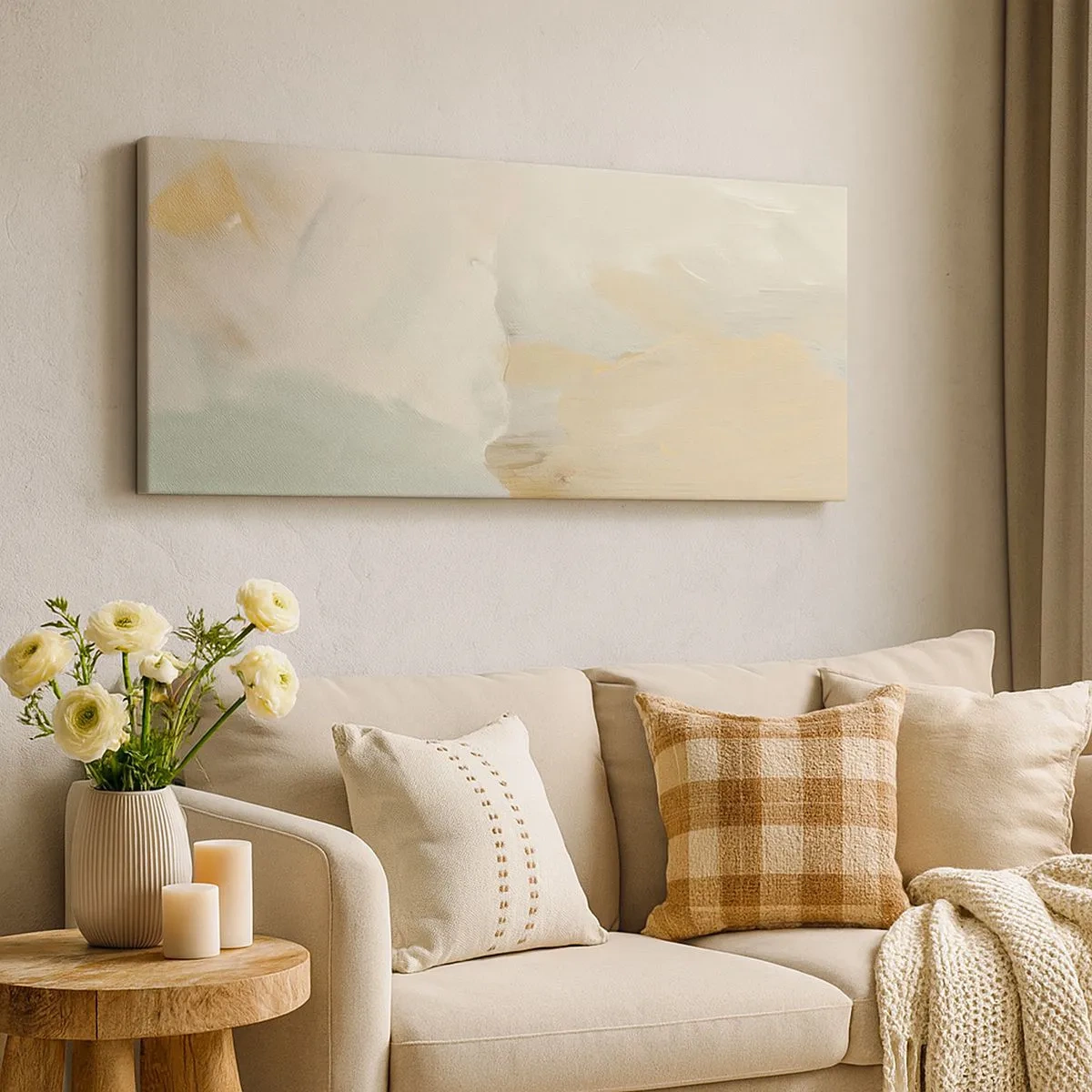 Canvas picture - Abstract: Land of Gentleness - 100x40 cm