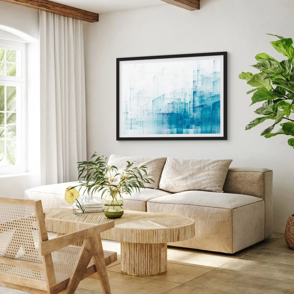Poster in black frame - And There Was Space - 70x50 cm