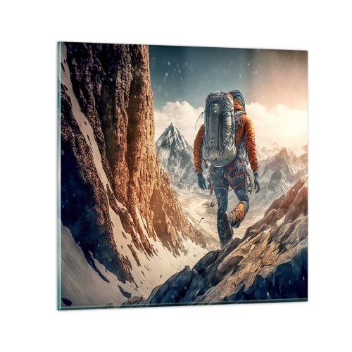 Glass picture - Lonely Warrior - 40x40 cm