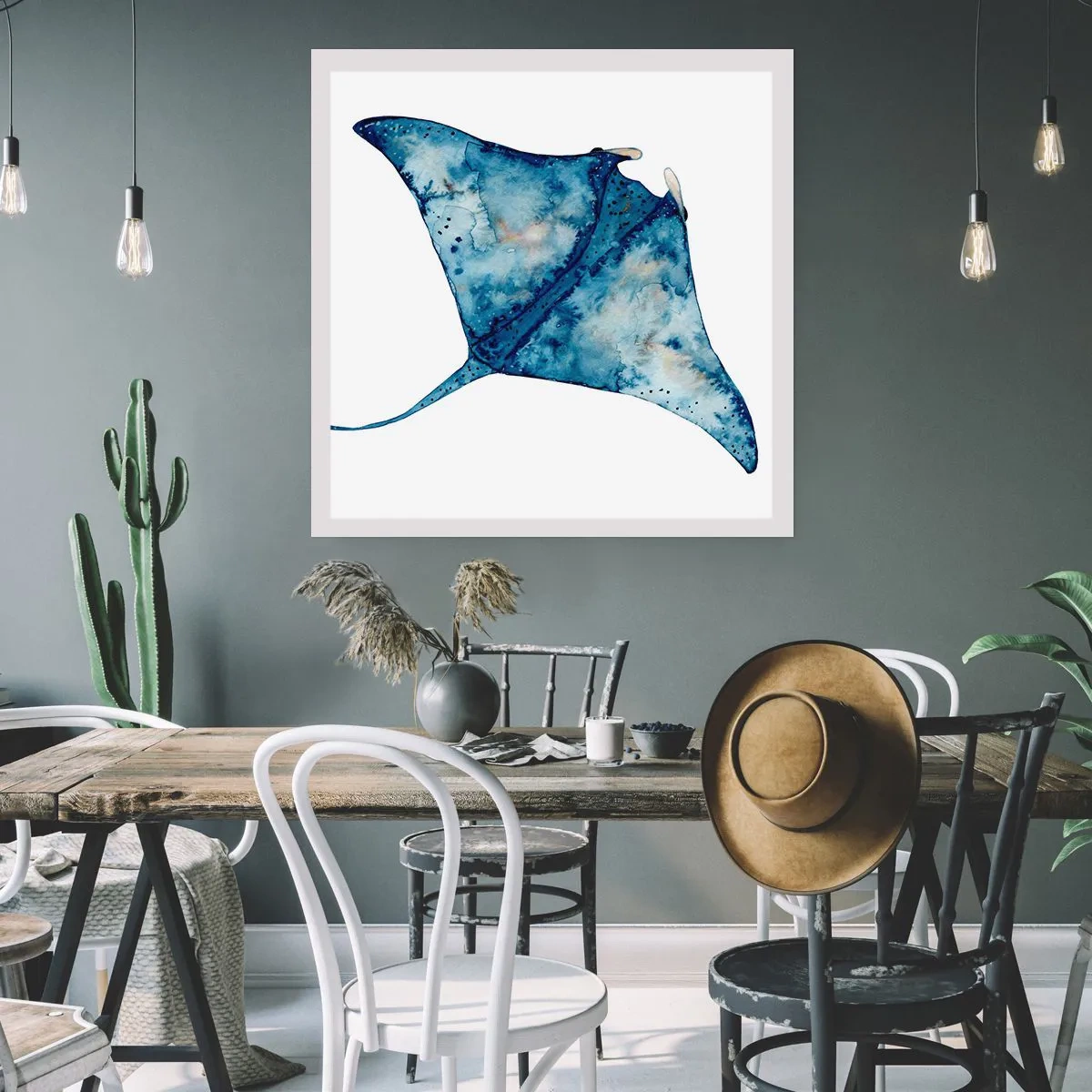 Poster - Life In Blue - 30x30 cm