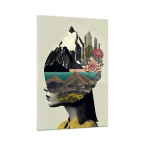 Glass picture - Woman - Always a Mystery - 70x100 cm