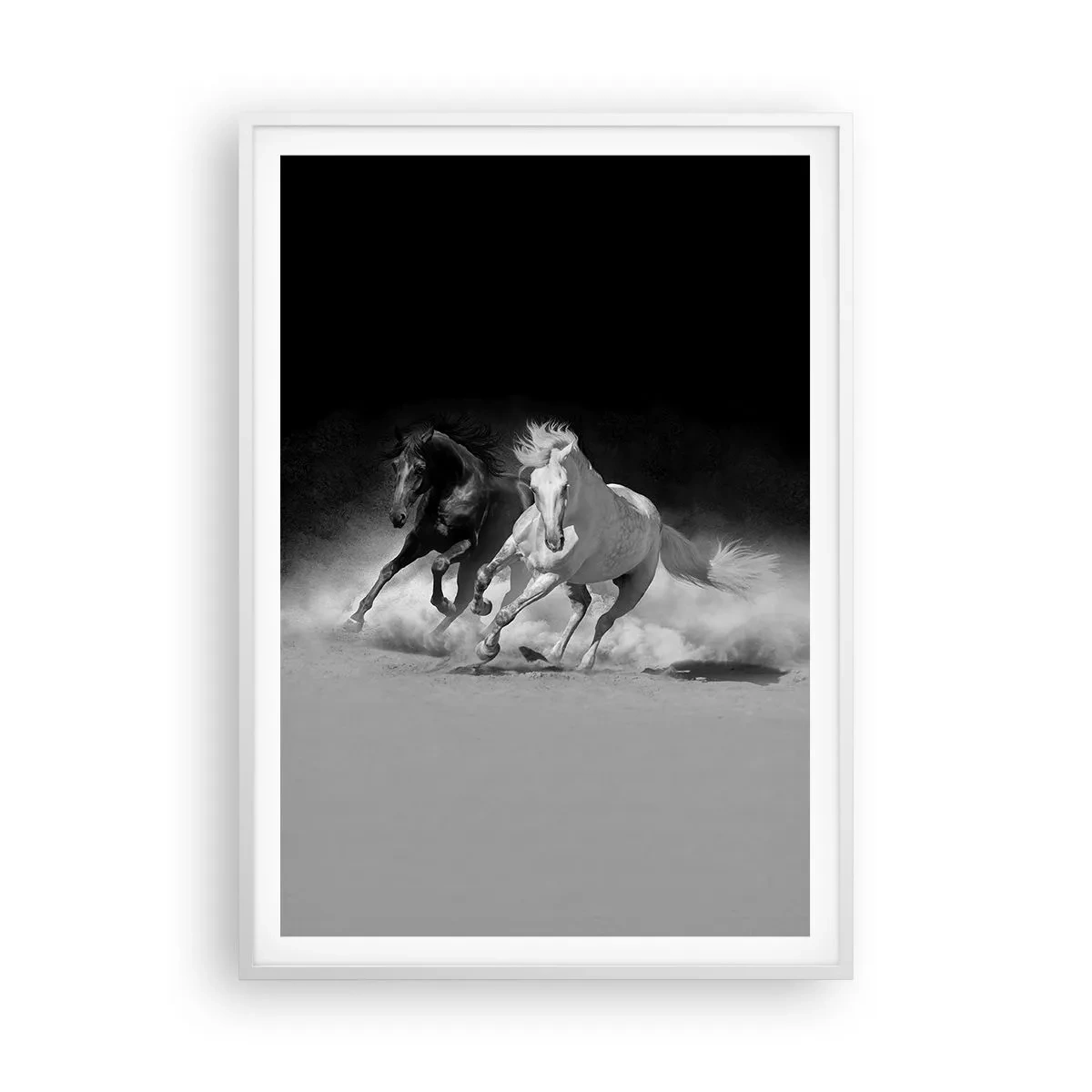 Poster in white frmae - Gallop of Freedom - 70x100 cm