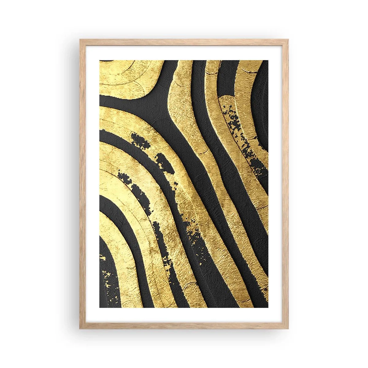 Poster in light oak frame - Everything Flows - 50x70 cm
