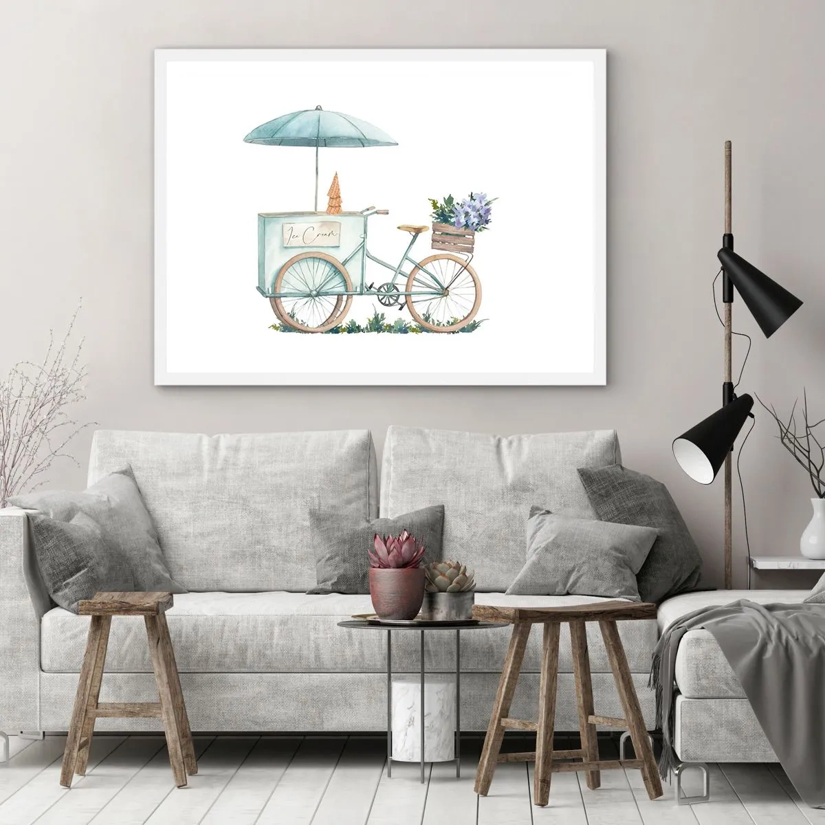 Poster in white frmae - Sweet Memory of the Summer - 70x50 cm
