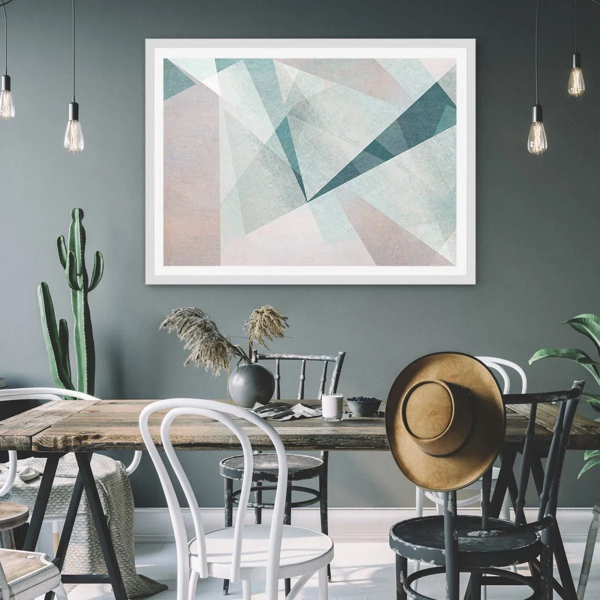 Poster in white frmae - Calmly but Dynamically - 40x30 cm