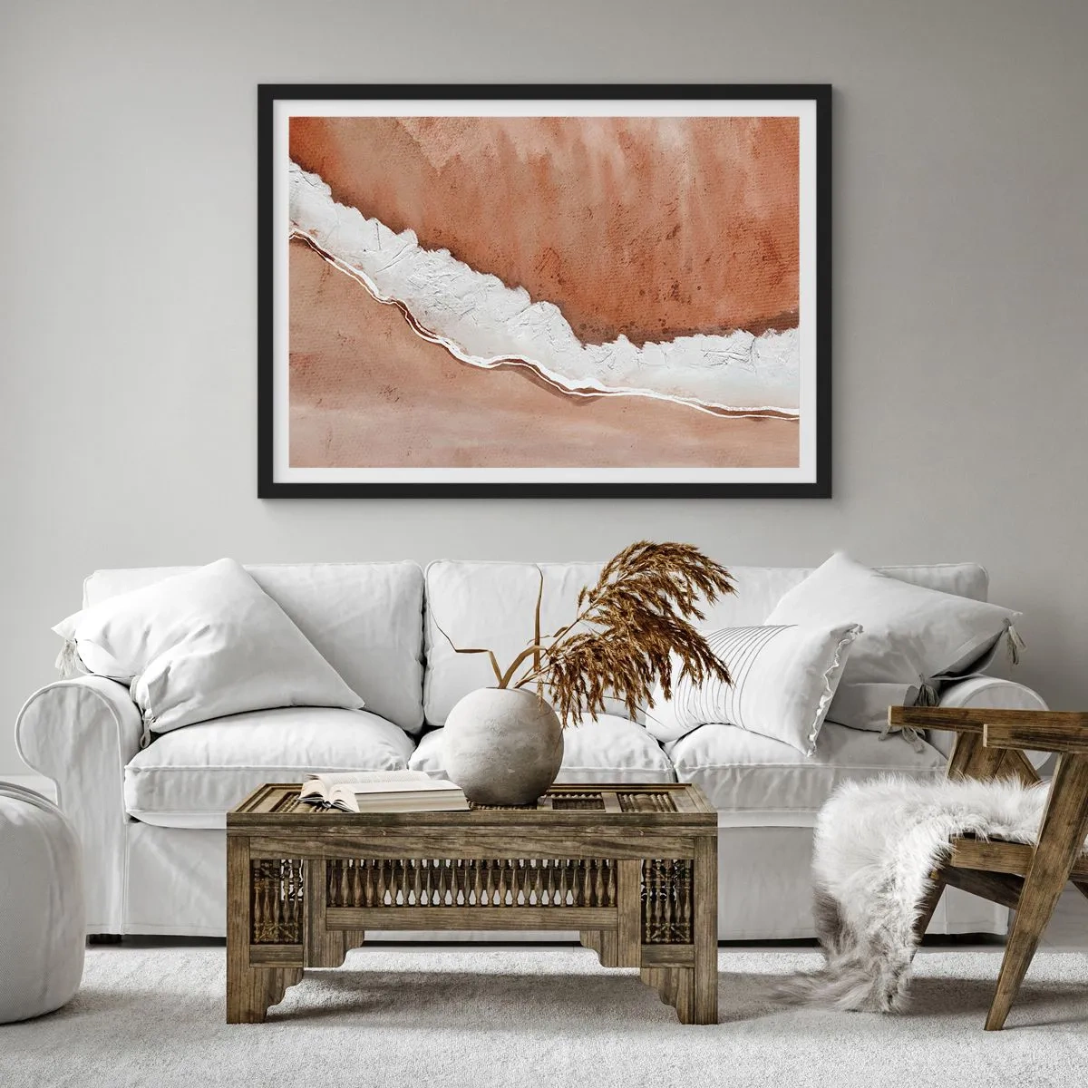 Poster in black frame - Earth Colours - 50x40 cm