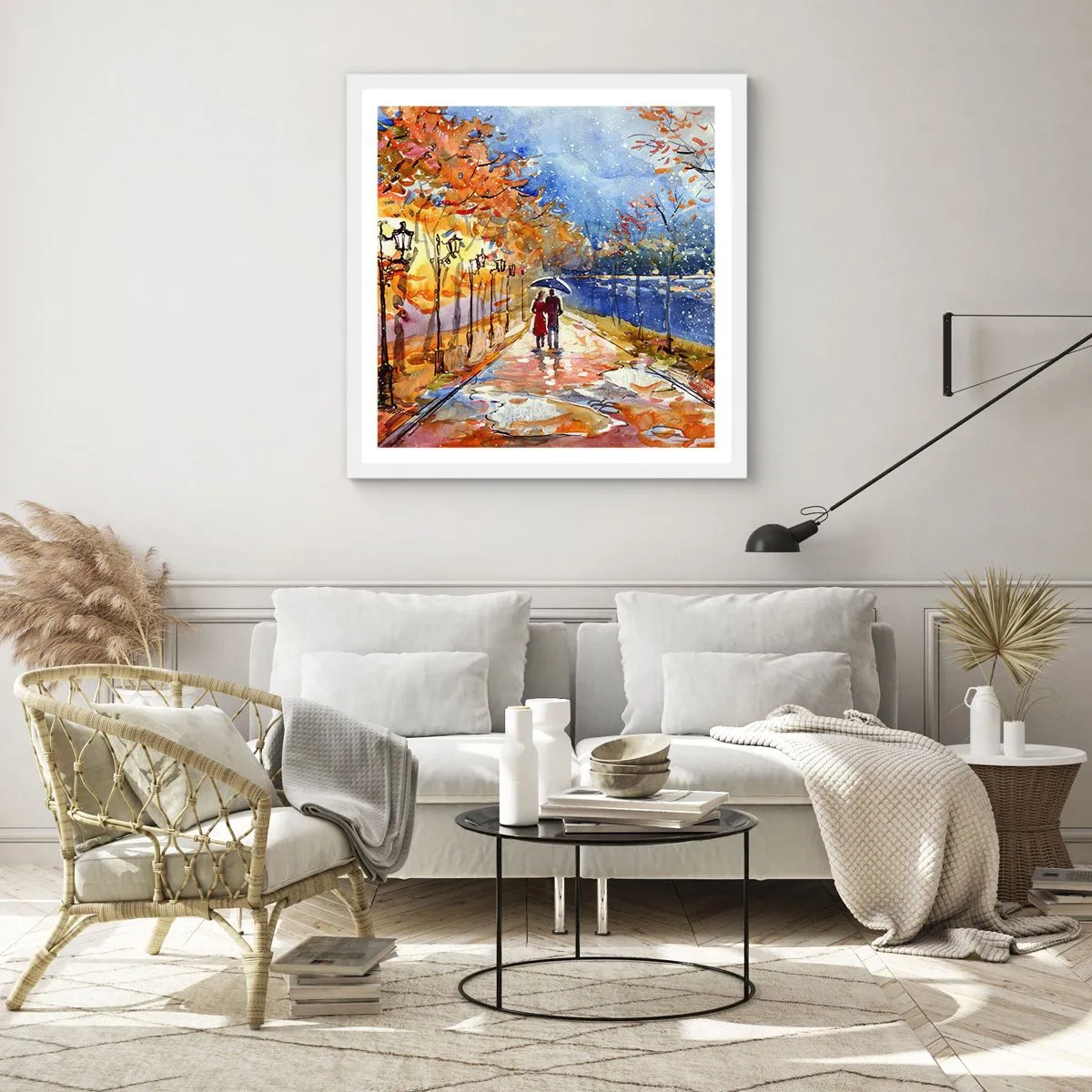 Poster in white frmae - Together to the Limit of Time  - 50x50 cm